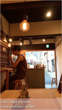 The coffee shop near Kiyomizu temple cherish daily life.